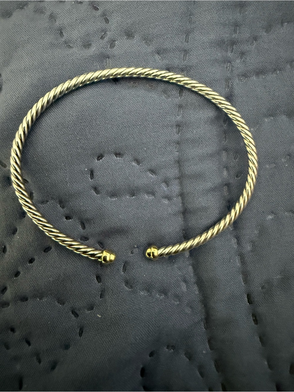 David Yurman size small micro flex w 14k gold types authentic - Picture 2 of 4